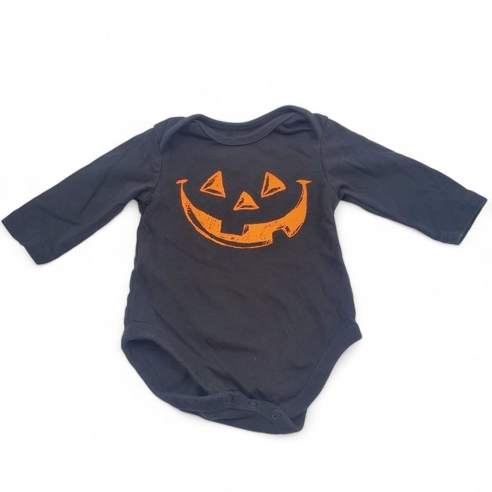 The Children's Place Halloween Jack-o-lantern Baby Bodysuit/Onsie Longsleeve